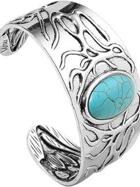 NEW Turquoise Cuff Bracelet Handmade Boho South Western Country Cowgirl Bangle